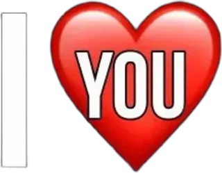 🌟 26e8c29e I YOU miłość, serce, emoji, związek, romans, uczucia telegram sticker