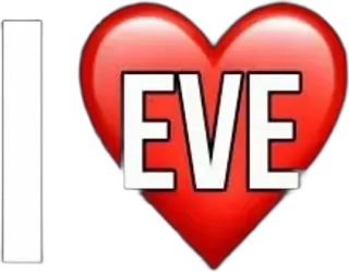 🌟 d8746a4b I ❤️ EVE miłość, serce, imię, ewa, kocham telegram sticker