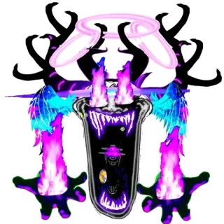 🥰 13425aff monster, makhluk, fantasi, gigi, mata, abstrak telegram sticker