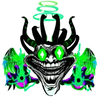 😄 1d827345 monster, seram, troll, mata, hijau telegram sticker