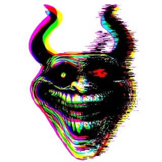 👻 2b2a96a1 iblis, menyeramkan, monster, trollface, jahat telegram sticker