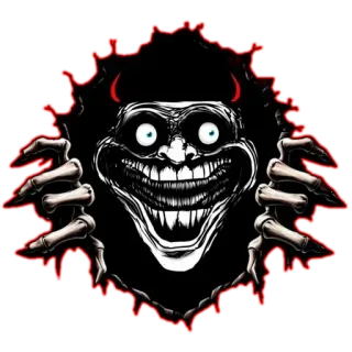 💩 3b91d13d seram, horor, monster, iblis, gigi, menakutkan telegram sticker