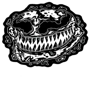 🙄 43909bdd EAT SHIT seram, monster, gigi, horor, gelap telegram sticker