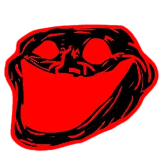 🤭 5fd00a51 Meme, Trollface, Merah, Marah telegram sticker
