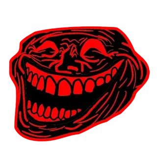 😈 872ccb20 Meme, Trollface, Internet, Troll, Merah telegram sticker