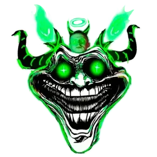 😃 92785af2 setan, monster, menakutkan, hijau, troll, iblis telegram sticker