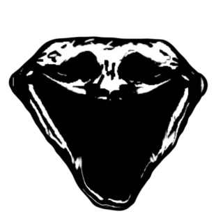 🙂‍↕️ 92ab6e69 Meme, Troll, Wajah, Hitam, Putih telegram sticker