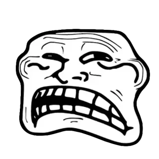 🤩 ab32ff17 Trollface Meme, Troll, Wajah, Internet, Ekspresi telegram sticker