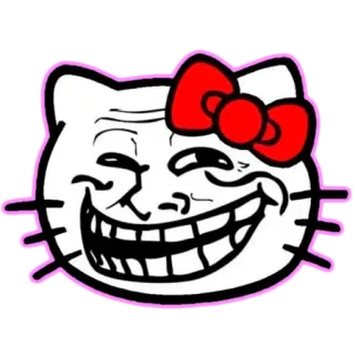 🤒 b5c8420b Meme, Trollface, Hello Kitty, Humor, Lucu telegram sticker