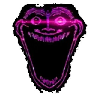 😠 c54b6cee Trollface, Meme, Internet, Ungu, Neon telegram sticker