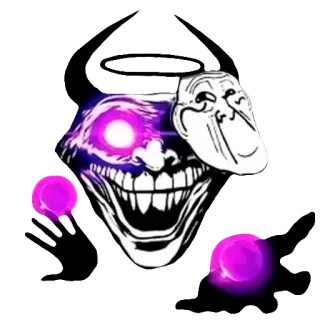 🥺 cdd4afc2 Trollface, Meme, Internet, Lucu, Ungu, Wajah, Topeng telegram sticker