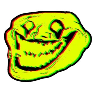 🤢 ea8444b9 Trollface Meme, Internet, Troll, Wajah telegram sticker