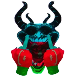 🤠 ee3fdc51 ofensif, jari tengah, iblis, troll, azerbaijan telegram sticker