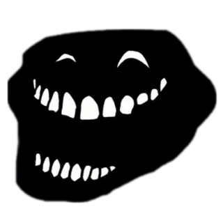 🙂‍↔️ f1bd17bd wajah, gelap, senyum, gigi telegram sticker