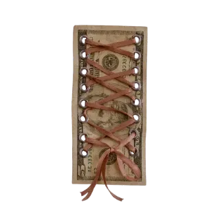 🤑 46ce7992 money, currency, corset, laced, dollar bill, us currency telegram sticker