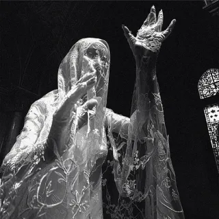 🙌 65fca0d8 sculpture, art, woman, lace, statue, artwork telegram sticker