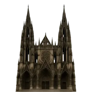 🕊️ a6a6afec church, architecture, building, gothic, cathedral, religion telegram sticker