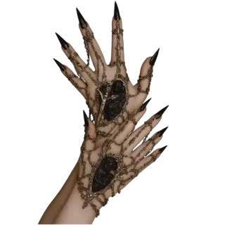 🫶 aa98526a hands, chains, gloves, jewelry, fashion, gothic telegram sticker