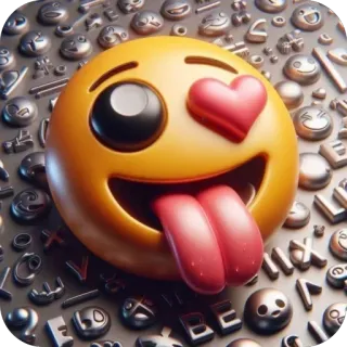 😜 45b48341 emoji, heart, love, expression, playful, tongue telegram sticker