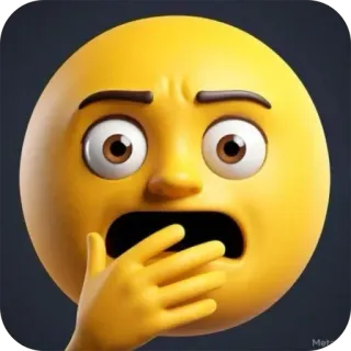 😧 a2055d36 emoji, scared, shocked, frightened, worried telegram sticker