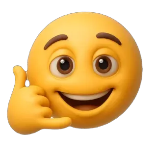 🤙 d30efc51 emoji, call me, phone gesture, smiley face telegram sticker