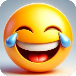 😂 dcd91c9f emoji, laughing, cry, happy, yellow telegram sticker