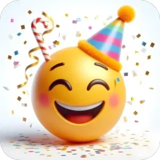 🥳 de86293e emoji, party, celebration, birthday, happy, confetti, hat telegram sticker