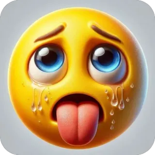 🥵 e4950e03 emoji, sad, crying, upset, expression, face, tongue telegram sticker