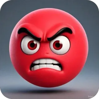 😡 f16f0979 angry, emoji, red face, upset, mood, irritated telegram sticker