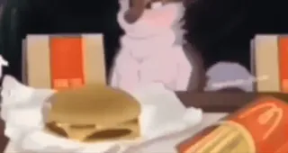 🍔 76115659 hamburger, fast food, mcdonalds, anime, fries, food telegram sticker