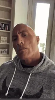 ✅ b0406b35 Dwayne Johnson actor, the rock, celebrity, man, serious telegram sticker