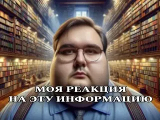 😐 65c6e6b3 МОЯ РЕАКЦИЯ НА ЭТУ ИНФОРМАЦИЮ 反应, 图书馆, 表情包, 信息, 俄语 telegram sticker