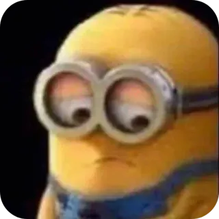 👎 6c7c7a08 Minion миньон, мультфильм, смешной, персонаж, желтый, грустный, выражение telegram sticker