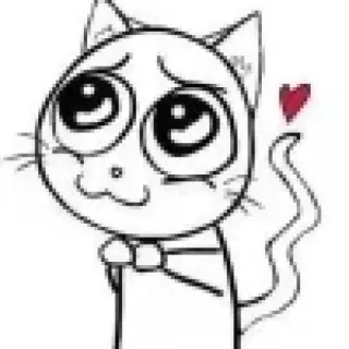 🐱 ab9d437b кот, мем, милый, каваий, сердце, умоляющий, просящий telegram sticker