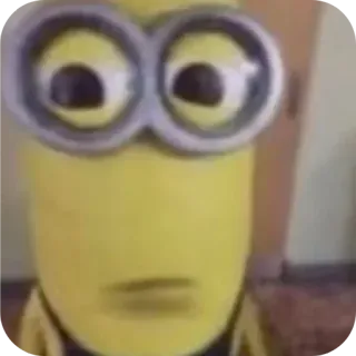 🤨 b34e9a69 Minion Despicable Me Миньон, Гадкий я, Мультфильм, Анимационный персонаж, Смешной, Желтый telegram sticker