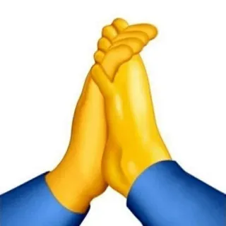 🙏 61b9588e emoji tangan berdoa, emoji, tangan terlipat, doa telegram sticker