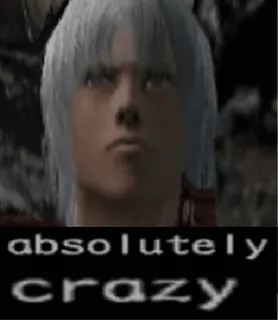 🤪 414a7ea8 absolutely crazy fou, absolu, mème, drôle telegram sticker