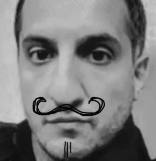 💝 d19867fd 男人, 胡子, 涂鸦, 肖像, 脸 telegram sticker