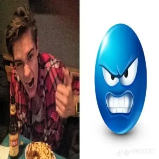 🌟 0f55b2c4 zły, zirytowany, zdenerwowany, wściekły, emoji, emocje, uczucia telegram sticker