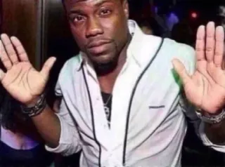 🌟 4d436130 Kevin Hart Kevin Hart, aktor, komik, celebryta, ręce w górę telegram sticker