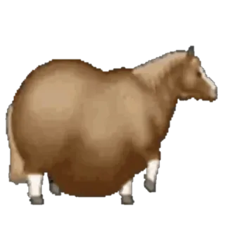 🤩 56a798a9 pecora, animale, bestiame, marrone, mammifero, fattoria whatsapp sticker