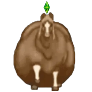 🤩 ae88f52d sims, cavallo, animale, plumbob, divertente, sticker whatsapp sticker