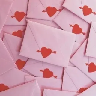 💌 39efbc6c Lettres d'amour, Coeurs, Enveloppes, Romance, Correspondance, Saint-Valentin telegram sticker