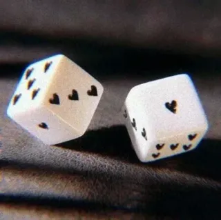 ☺ 4403f383 dés, coeur, jeu vidéo, chance, pari, hasard, lancer telegram sticker