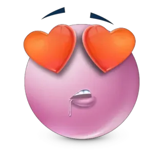 😍 4cf57287 Emoji, Visage, Amour, Expression, Mignon, Dessin animé telegram sticker