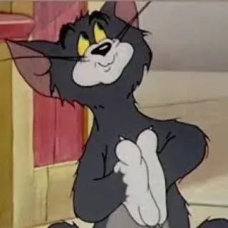 ➰ 4dc7b0a2 Tom Cat Tom and Jerry แมว, การ์ตูน, ยิ้มเยาะ, วางแผน, ภาพเคลื่อนไหว, ตัวละคร whatsapp sticker