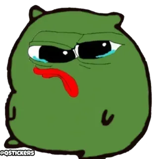 ➰ 61c8582a เปเป้, กบ, เศร้า, ร้องไห้, มีม, มีมอินเทอร์เน็ต whatsapp sticker