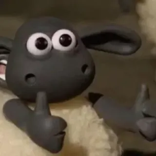 ➰ 9ba1334a Shaun the Sheep การ์ตูน, แกะ, ยกนิ้วโป้ง, ภาพเคลื่อนไหว, ตลก whatsapp sticker