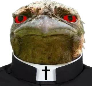 ➰ e3a4bc03 นก, นักบวช, ศาสนา, สัตว์, อีมู, ชั่วร้าย, ตา whatsapp sticker