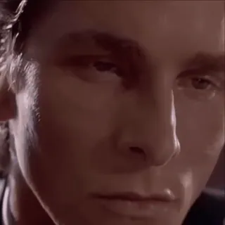 🤩 ca5b9d46 Patrick Bateman American Psycho Patrick Bateman, American Psycho, Christian Bale, film, personnage, film, psychopathe whatsapp sticker